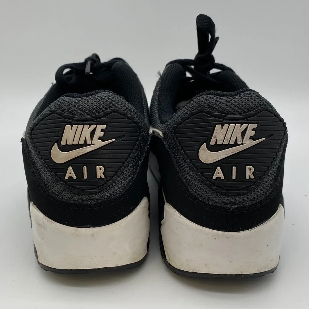 Nike Air Max 90 Mens 8 Black Off Noir Black White CN8490-002 Low Top Sneakers